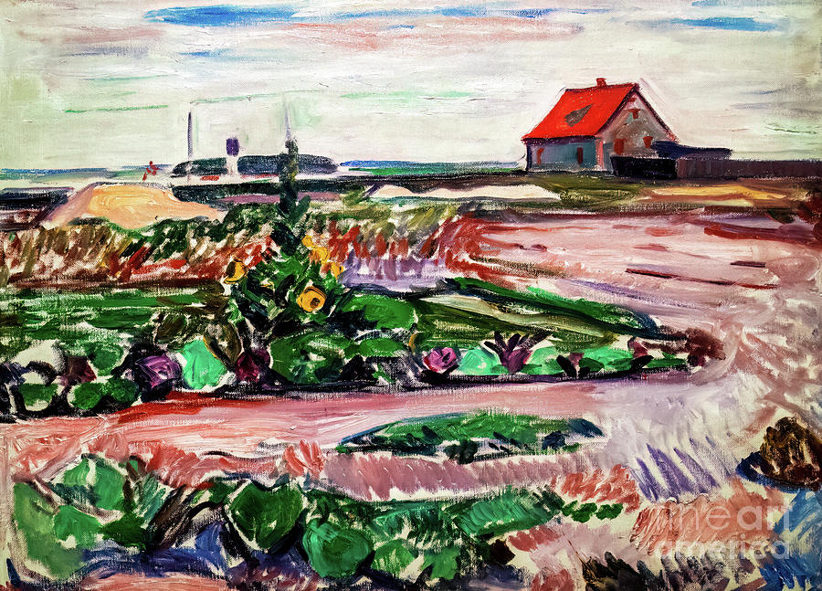 Seashore Near Lubeck by Edvard Munch 1907 Painting by Edvard Munch