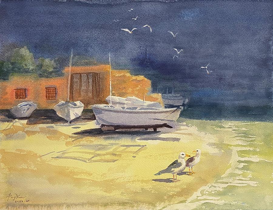 Seashore Painting by Ping Yan