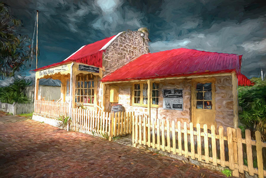Seaside Cottage-shop Digital Art by Wayne Sherriff