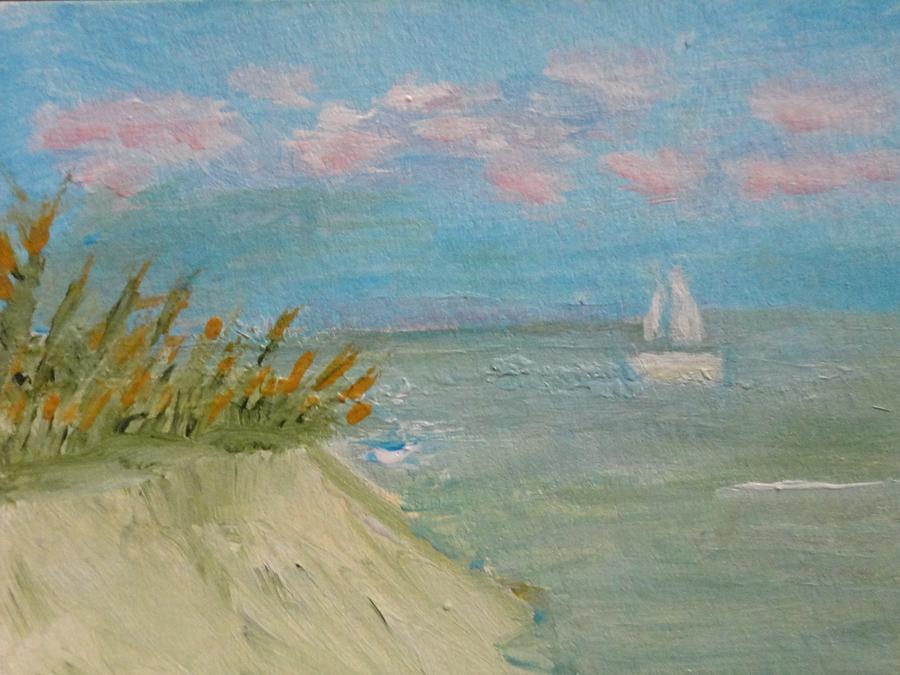 Seaside Escape Acrylic Painting by Rosie Foshee  Painting by Rosie Foshee