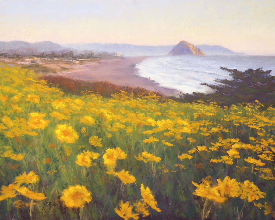 Seaside Flowers Painting by Jim Tyler