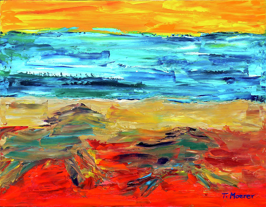 Seaside Frolick Painting by Teresa Moerer