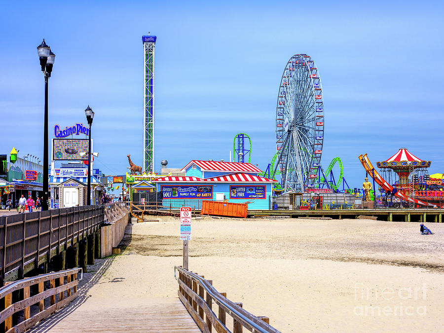 Seaside Heights Beach Colors Photograph by John Rizzuto