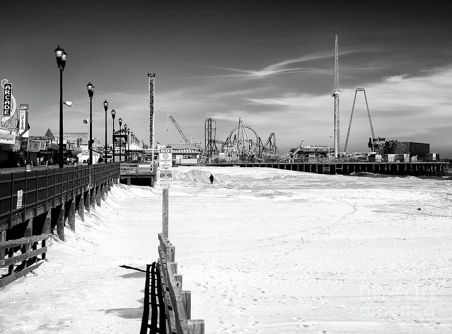 Seaside Heights Beach View in New Jersey Photograph by John Rizzuto