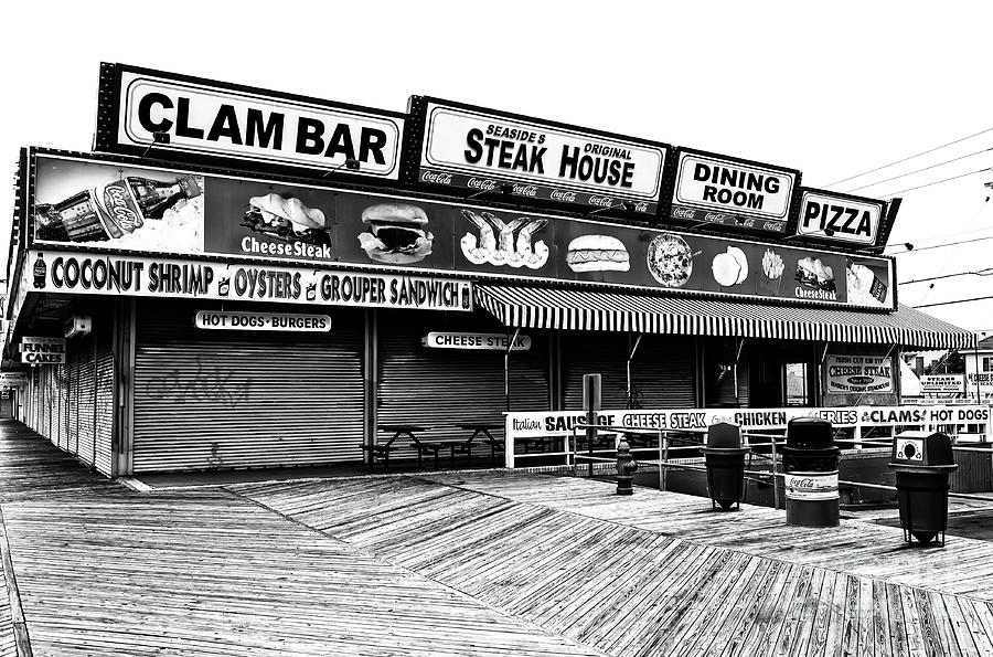 Vintage Photograph - Seaside Heights Boardwalk Dining 2007 in New Jersey by John Rizzuto