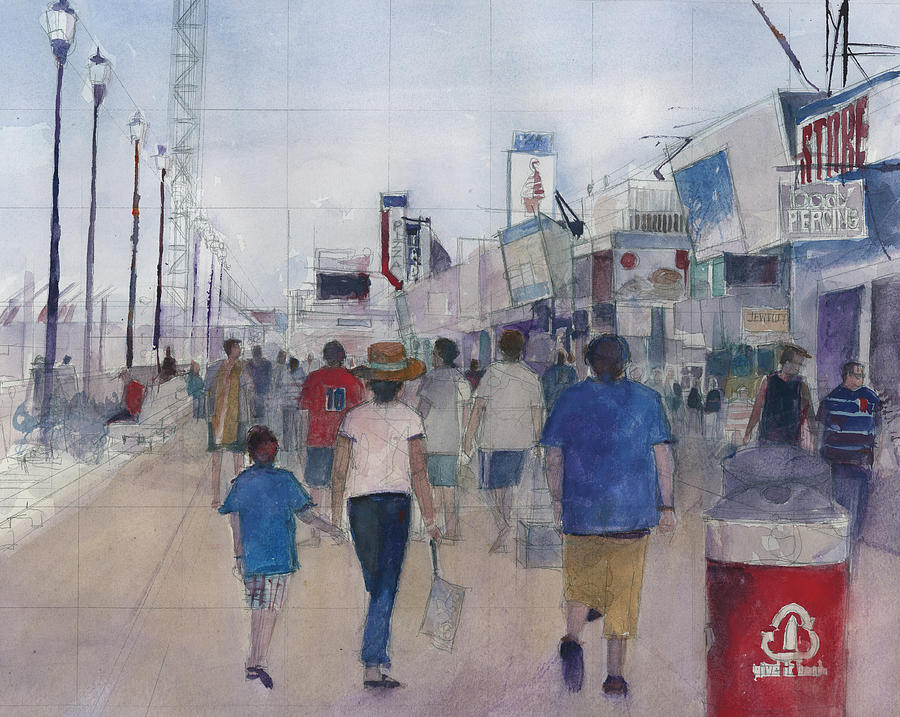 Seaside Heights -  Come Walk With Me Painting