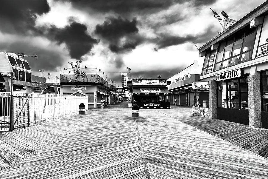 Seaside Heights Dark Day at 2007 Photograph by John Rizzuto