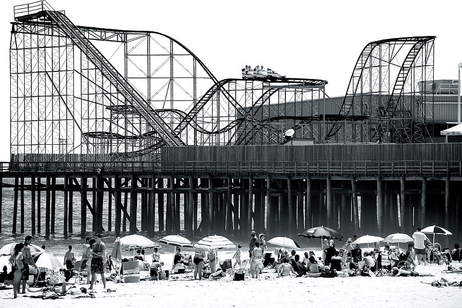 Seaside Heights Star Jet Roller Coaster 2006 in New Jersey Photograph by John Rizzuto