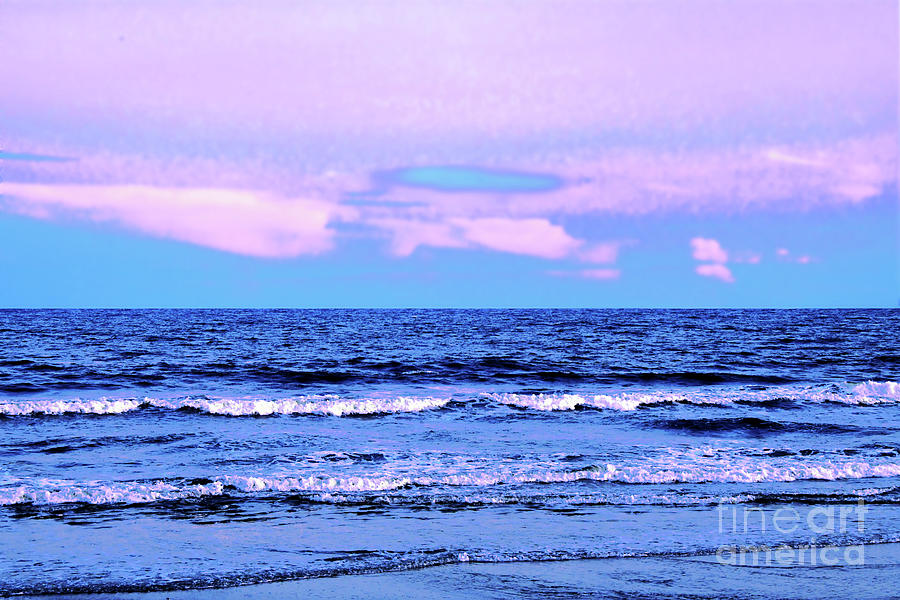 Seaside Pink And Blue Sundown Photograph