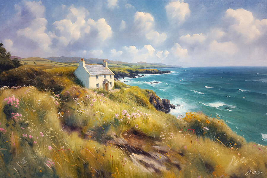Seaside Retreat, Atlantic, Ireland Painting