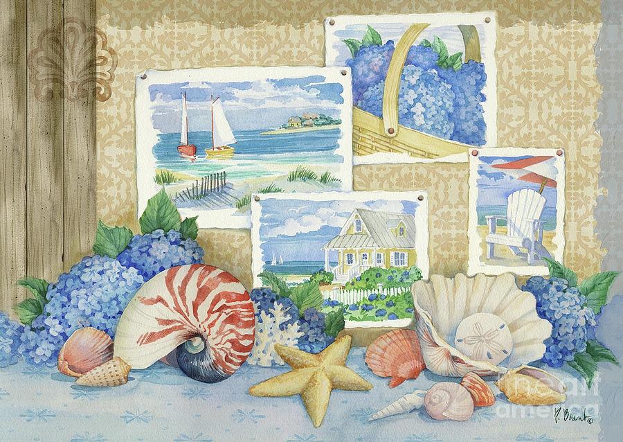 Shell Painting - Seaside Sketchbook Collage by Paul Brent