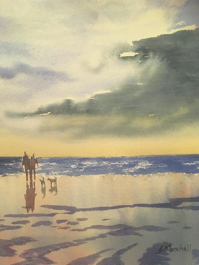 Seaside Stroll Painting by Glenn Marshall