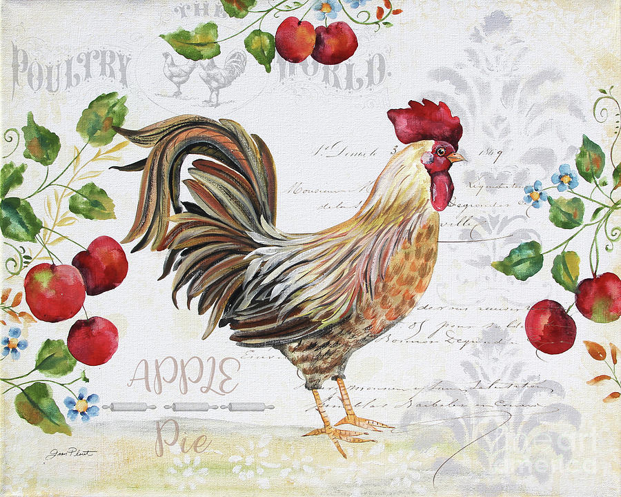 Seasonal Rooster 10 Painting by Jean Plout