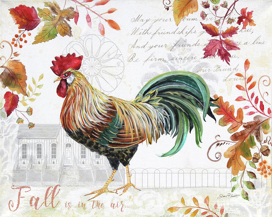 Rooster Photograph - Seasonal Rooster 11 by Jean Plout