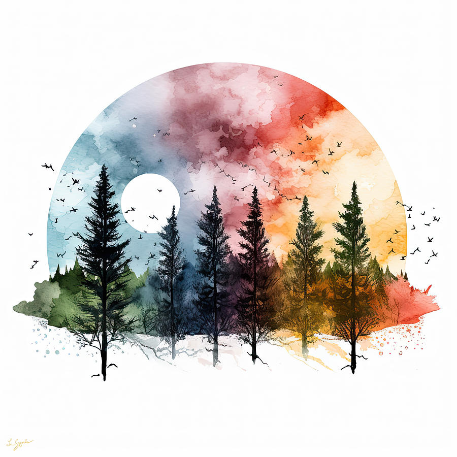 Seasons Change Painting by Lourry Legarde