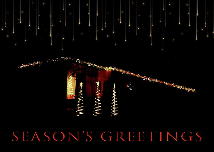 Seasons Greetings Christmas Lights Photograph