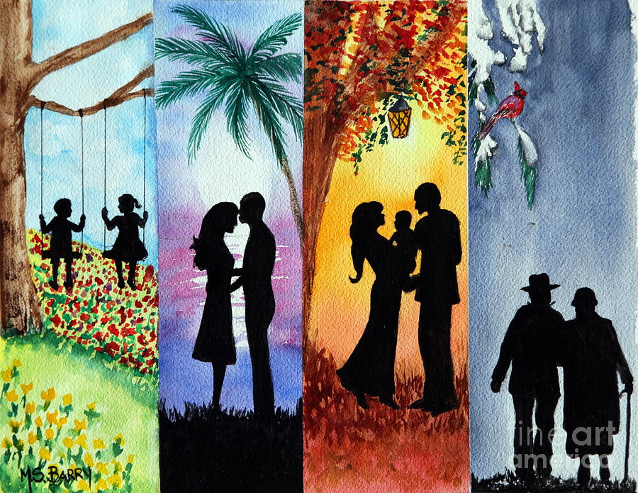 Seasons of Life Painting by Maria Barry