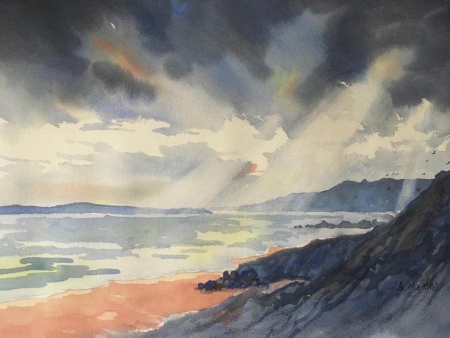 Sea,Storm and Sky Painting by Glenn Marshall