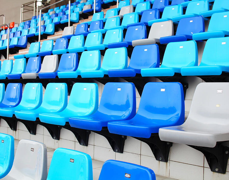 Seat in stadium Photograph by Leungchopan
