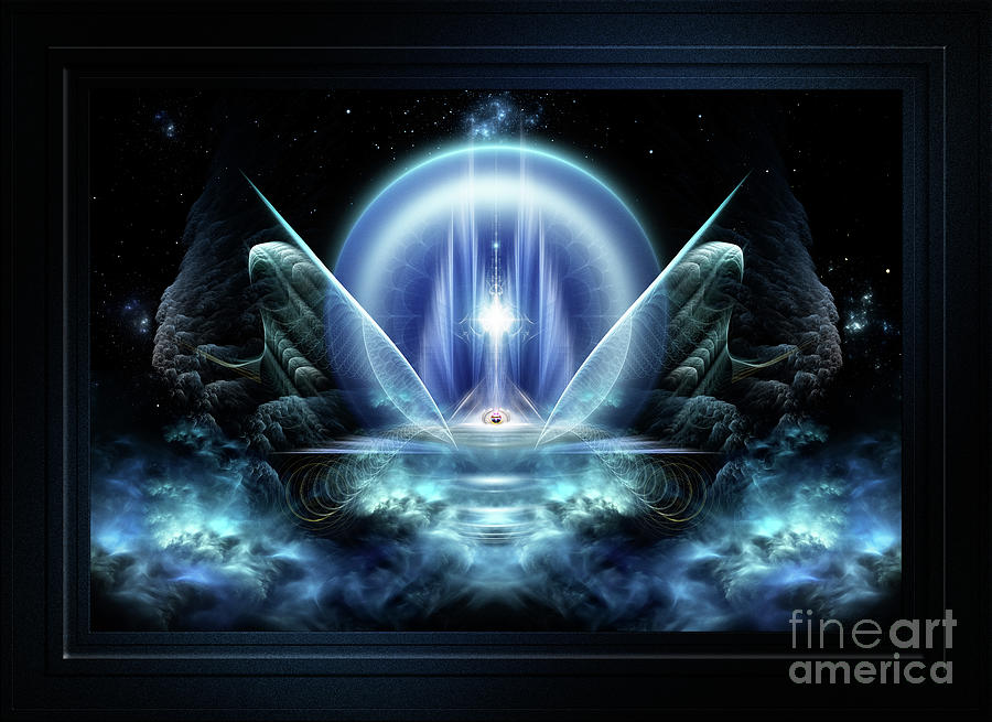 Seat Of The Gods Fantasy Fractal Art by Xzendor7 Painting by Xzendor7