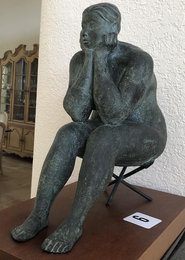 Seated Female Nude I/VII Sculpture by Armando Amaya