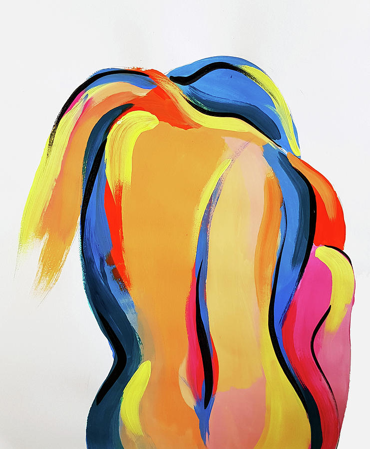 Seated Female Nude XXXVI Painting by Nicole Tang
