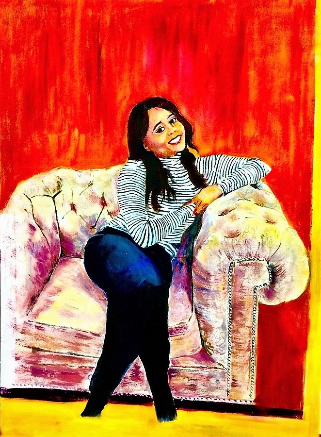 Seated Painting by Khalid Saeed
