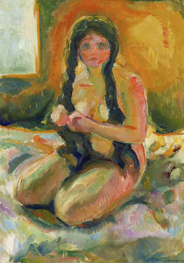 Seated Nude Painting By Edvard Munch Pixels