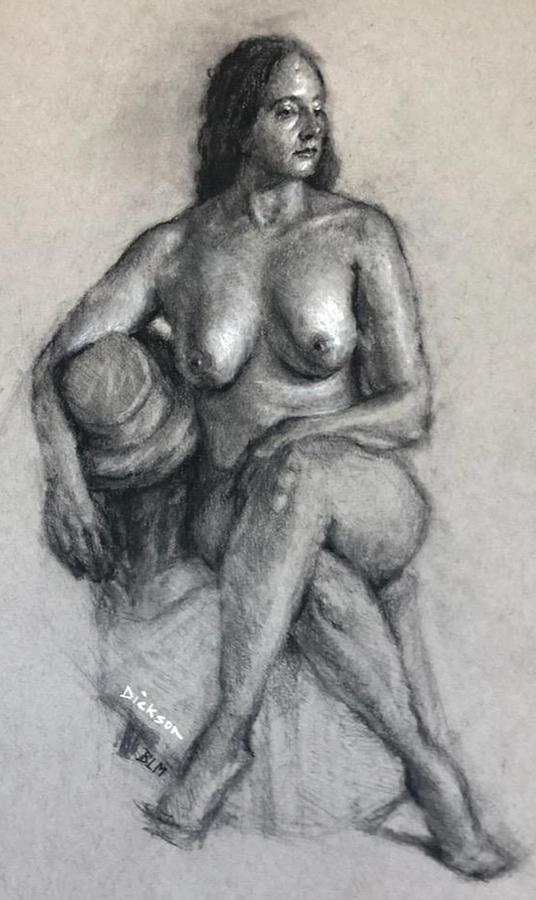 Seated nude Painting by Jeff Dickson