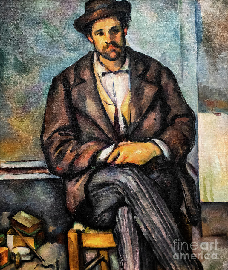 Seated Peasant 1896 by Paul Cezanne Painting by Paul Cezanne