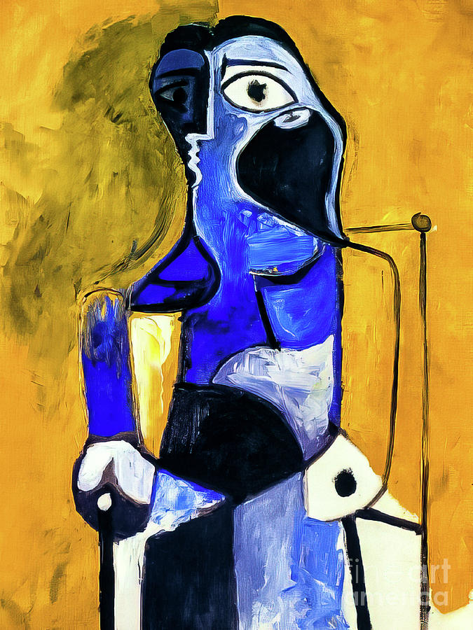 Seated Woman by Pablo Picasso 1960 Painting by Pablo Picasso