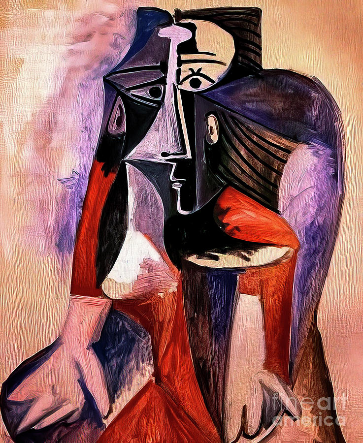 Seated Woman Jacqueline by Pablo Picasso 1960 Painting by Pablo Picasso