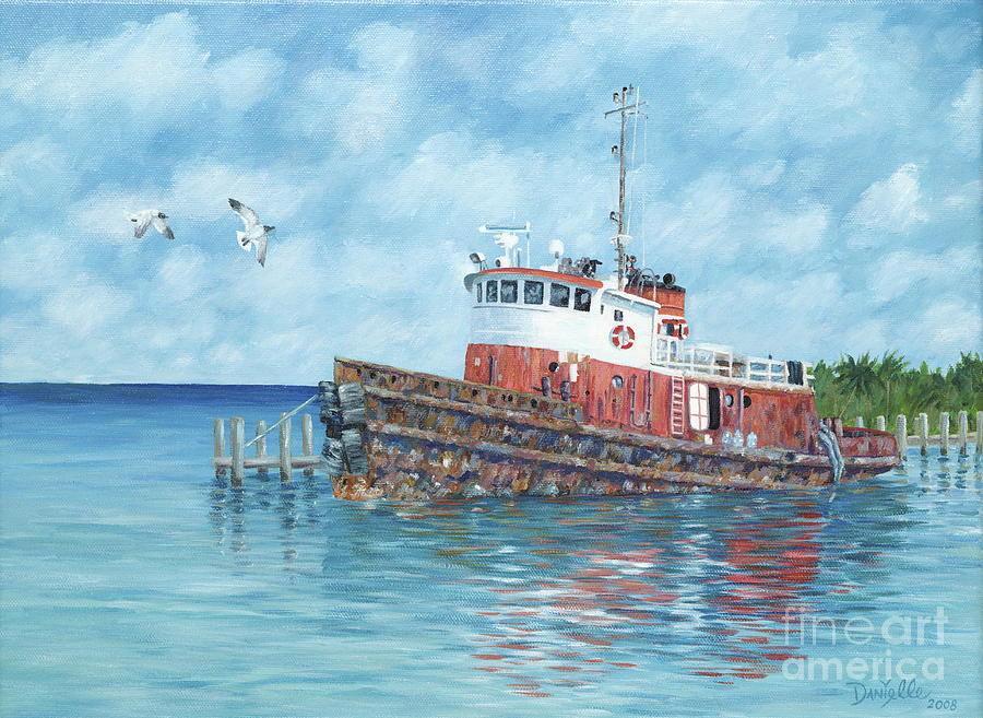Bimini Painting - Seatime by Danielle Perry