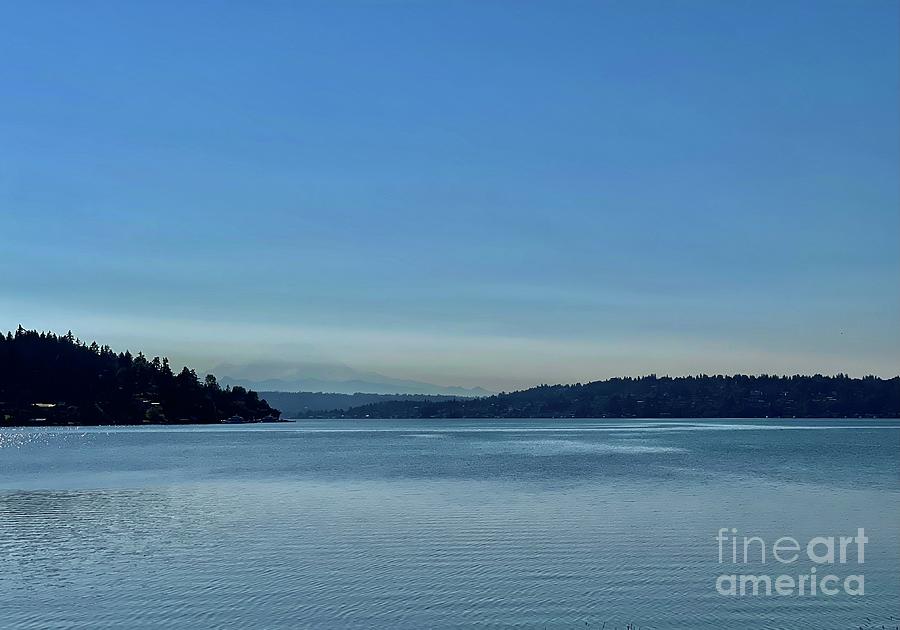 Seattle Blue on Lake Washington, Seattle Photograph by Suzanne Lorenz