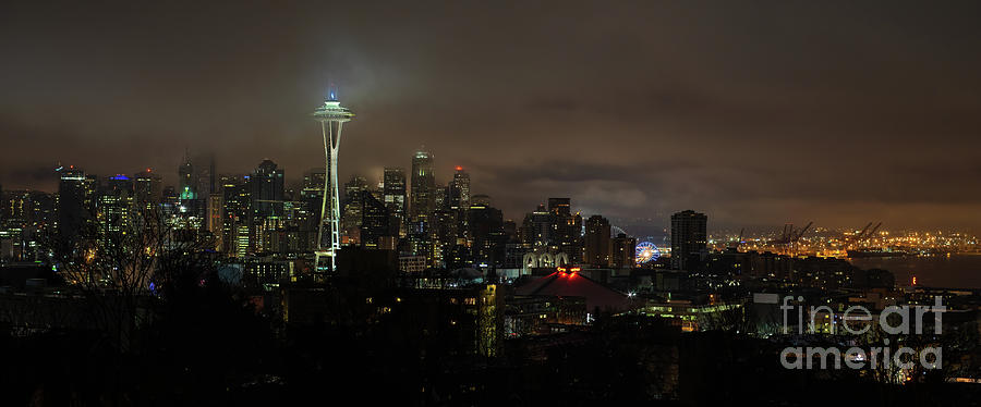 Seattle Fog City Photograph