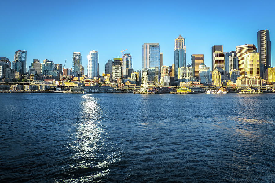 Seattle from the Sound Photograph by Gerri Bigler