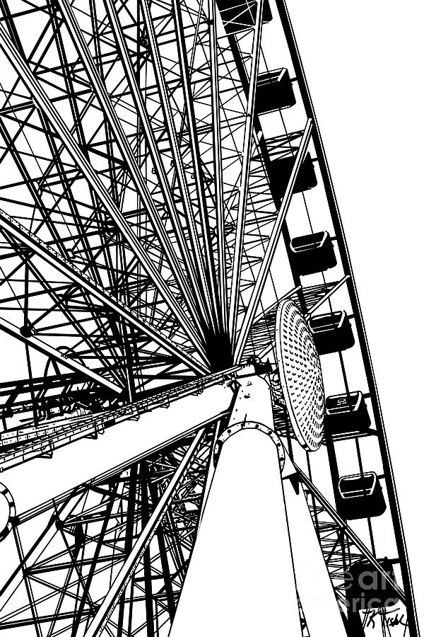 Seattle Great Wheel Digital Art by Kirt Tisdale