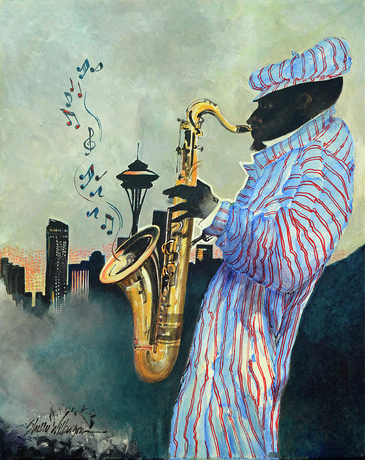 Seattle Jazz 2 Painting by Shelly Wilkerson