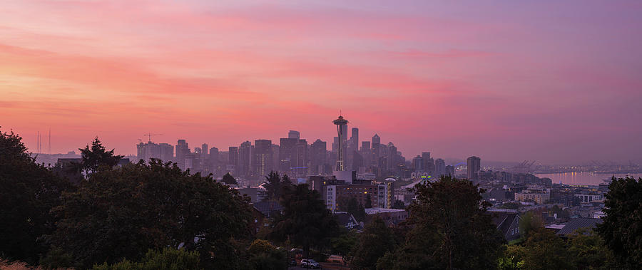 Seattle Kerry Park Sunrise Light Photograph