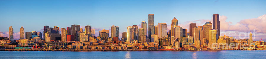 Seattle Maritime Skyline Panorama Photograph by Inge Johnsson