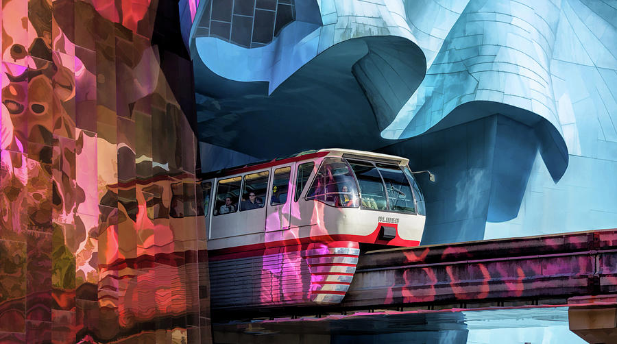Seattle Monorail Painting by Christopher Arndt