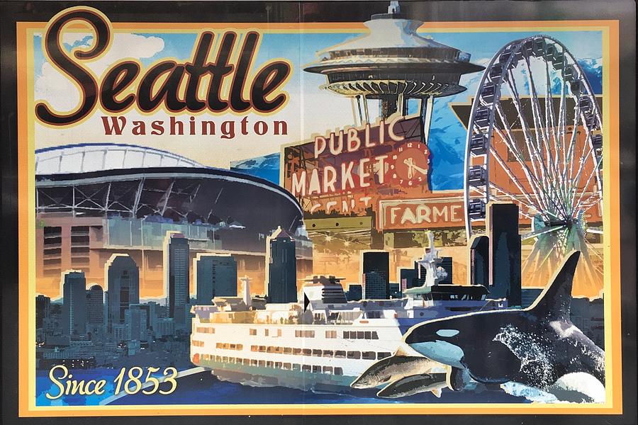 Seattle Mural Photograph by Jerry Abbott