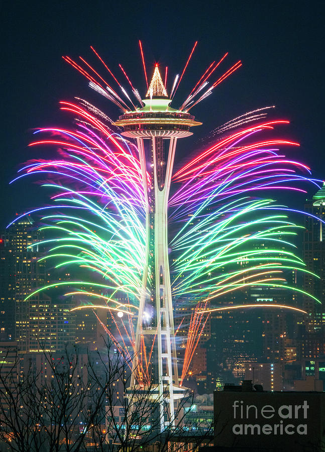 Seattle New Year Photograph by Inge Johnsson