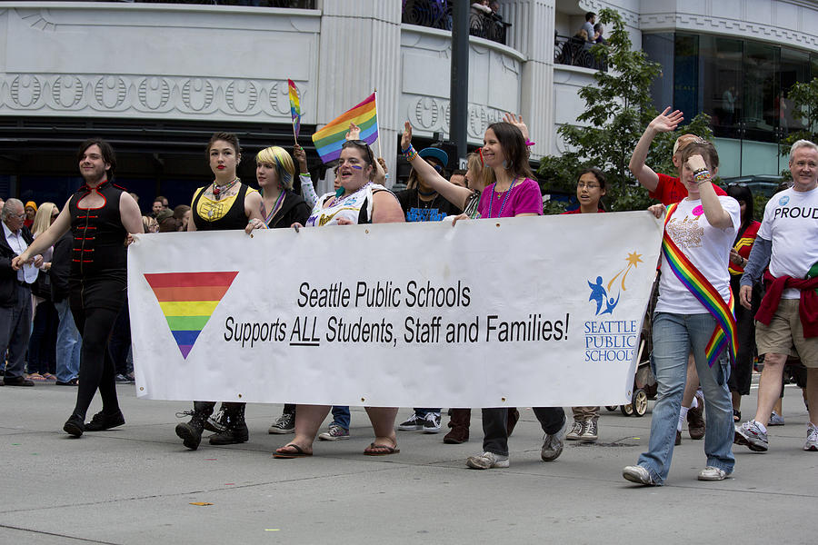 Seattle Public Schools at the Gay Pride Parade Photograph by Carterdayne