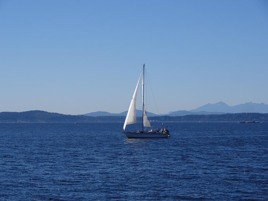 Seattle sailboat 1 Photograph by Lisa Mutch