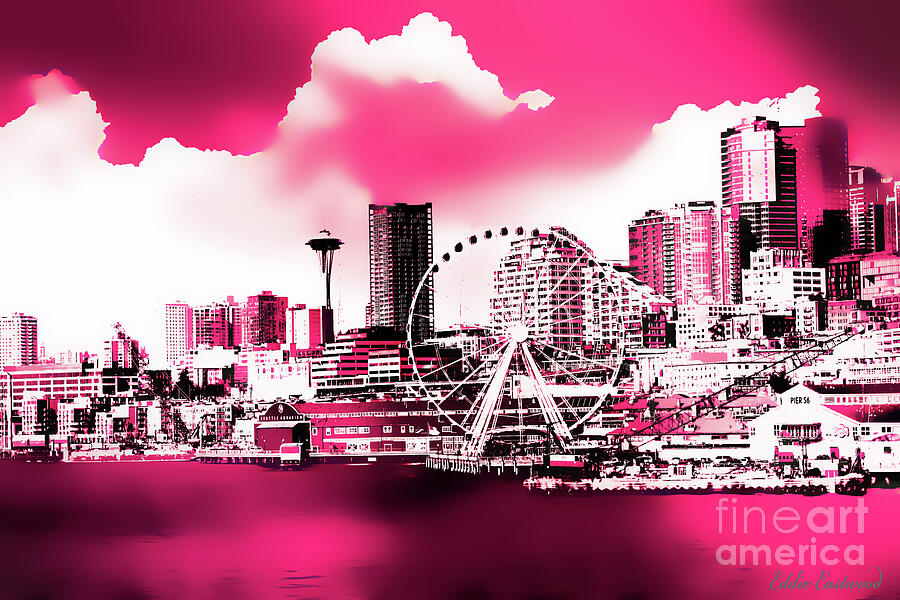 Seattle Selective Colors Digital Art by Eddie Eastwood