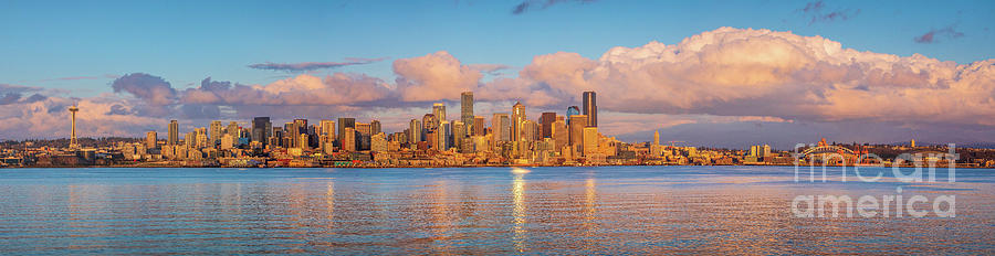 Seattle Skyline Reflections Photograph by Inge Johnsson