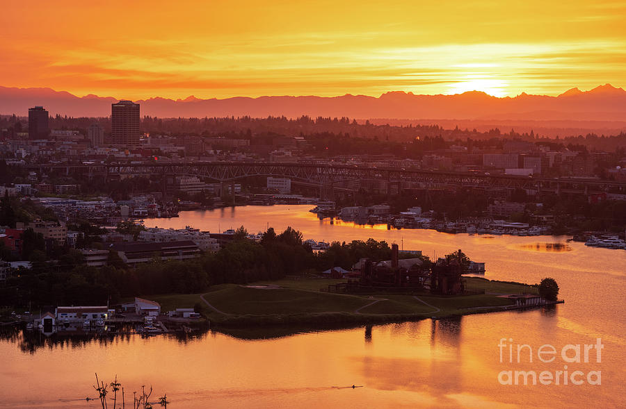 Seattle Sunrise Above Lake Union Photograph