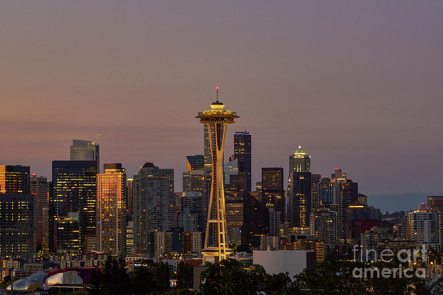 Seattle Sunrise Photograph by Brian Kamprath