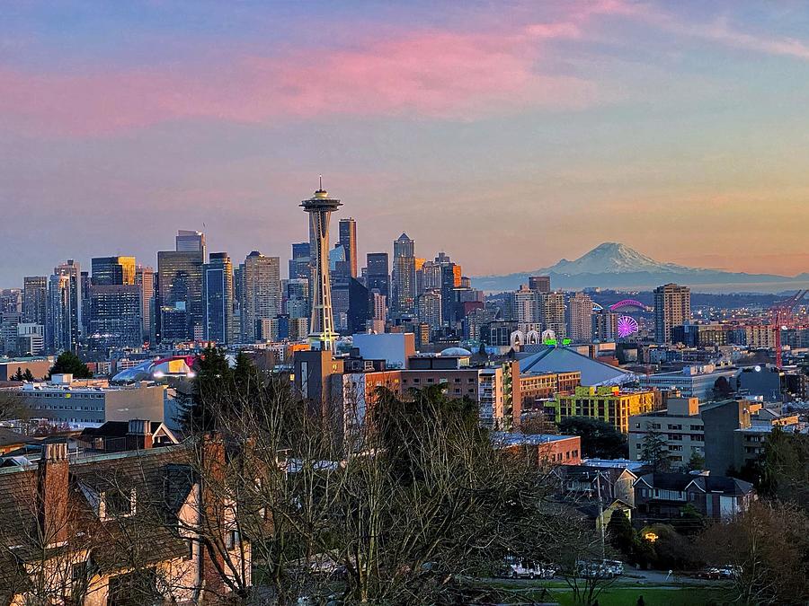 Seattle Sunset - Kerry Park Photograph by Jerry Abbott